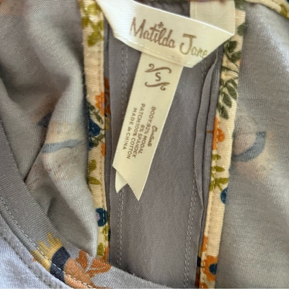 Matilda Jane Item # 23617T Gray Fall T Shirt Dress Size Small - Picture 8 of 11